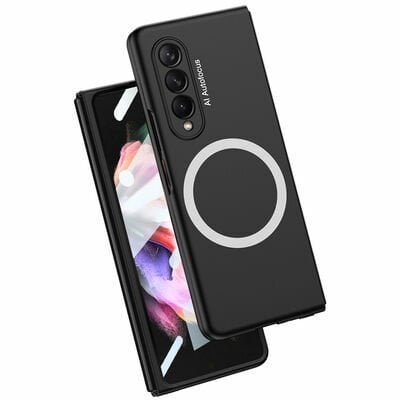 Galaxy Z Fold 3 Kılıf Wireless Şarj Özellikli Patinda Kıpta Magsafe Kapak
