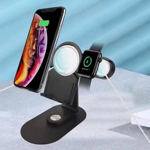 Patinda SX08 Magsafe Şarj Bölmeli Telefon - Akıllı Saat Standı