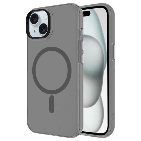 Apple iPhone 15 Plus Kılıf Patinda Magsafe Şarj Özellikli Buzlu Transparan C-Pro Sert Kapak