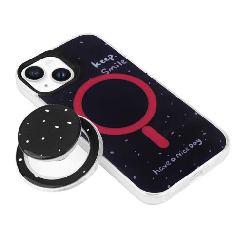 Apple iPhone 14 Kılıf Magsafe Şarj Özellikli Tak-Çıkar Pop Soketli Patinda Tiktok Kapak