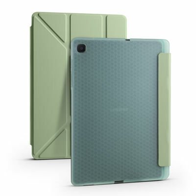 Galaxy Tab S6 Lite P610 Kılıf Patinda Tri Folding Kalem Bölmeli Standlı Kılıf