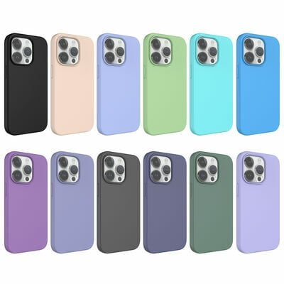 Apple iPhone 14 Pro Kılıf Sıvı Teknolojili Silinebilir Sert Patinda Kivi Kapak