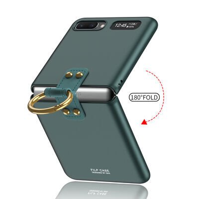 Galaxy Z Flip Kılıf Patinda Flip Ring Kıpta Kapak