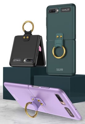 Galaxy Z Flip Kılıf Patinda Flip Ring Kıpta Kapak