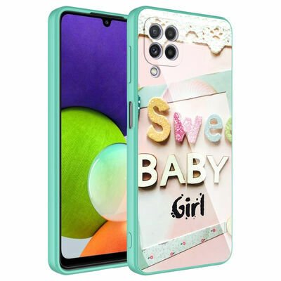 Galaxy M12 Kılıf Kamera Korumalı Desenli Sert Silikon Patinda Epoksi Kapak