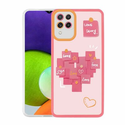 Galaxy A22 4G Kılıf Patinda M-Fit Desenli Kapak