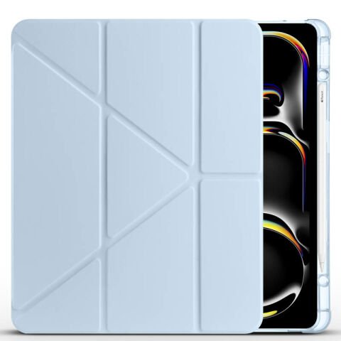 Apple iPad Air 13 2024 Kılıf Patinda Tri Folding Kalem Bölmeli Standlı Kılıf