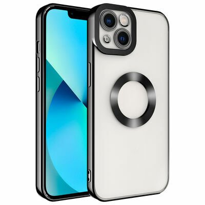 Apple iPhone 13 Kılıf Kamera Korumalı Logo Gösteren Patinda Omega Kapak