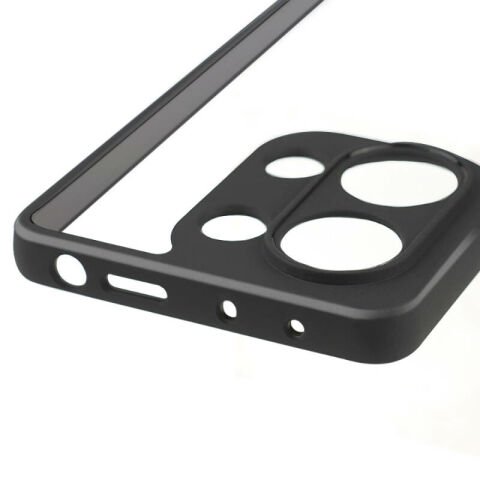 Xiaomi Redmi Note 13 Pro 4G Kılıf Kamera Korumalı Şeffaf Arka Yüzey Patinda New Roll Kapak