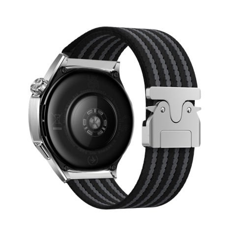 Huawei GT2 46mm Patinda KRD-133 22mm Naylon Kumaş Hasır Örgülü Kordon Gri