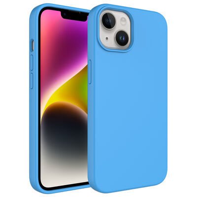 Apple iPhone 14 Kılıf Sıvı Teknolojili Silinebilir Sert Patinda Kivi Kapak