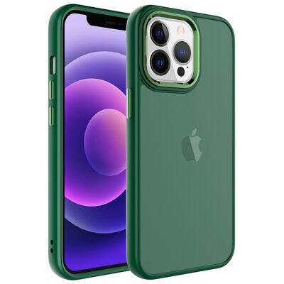 Apple iPhone 13 Pro Max Kılıf Buzlu Sert PC Patinda May Kapak