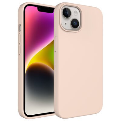 Apple iPhone 14 Kılıf Sıvı Teknolojili Silinebilir Sert Patinda Kivi Kapak