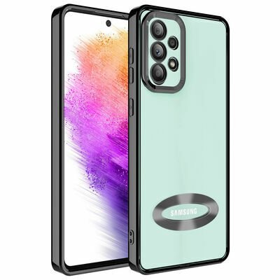 Galaxy A73 Kılıf Kamera Korumalı Logo Gösteren Patinda Omega Kapak