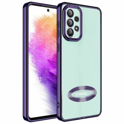 Galaxy A73 Kılıf Kamera Korumalı Logo Gösteren Patinda Omega Kapak