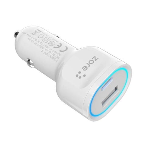 Patinda CC-02 Hızlı Şarj Özellikli LED Işıklı QC 3.0 USB-A ve Type-C PD Araç Şarj Başlığı PD 20W