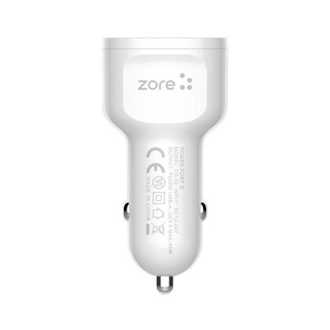 Patinda CC-02 Hızlı Şarj Özellikli LED Işıklı QC 3.0 USB-A ve Type-C PD Araç Şarj Başlığı PD 20W