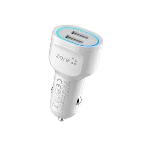 Patinda CC-01 Hızlı Şarj Özellikli LED Işıklı Dual USB Araç Şarj Başlığı 18W