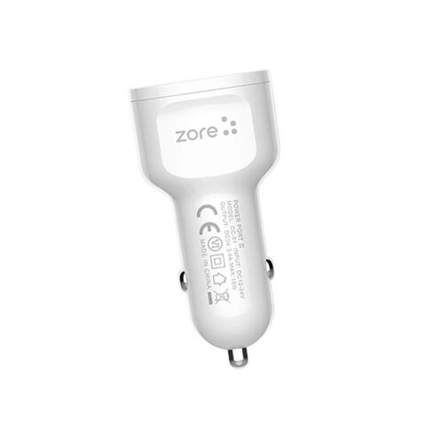 Patinda CC-01 Hızlı Şarj Özellikli LED Işıklı Dual USB Araç Şarj Başlığı 18W