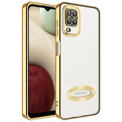 Galaxy A12 Kılıf Kamera Korumalı Logo Gösteren Patinda Omega Kapak
