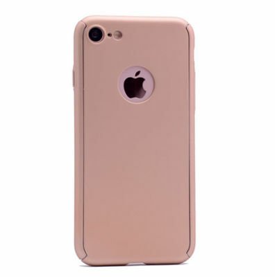 Apple iPhone 7 Kılıf Patinda 360 3 Parçalı Rubber Kapak Gri