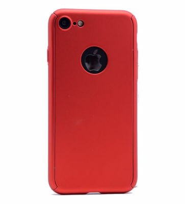 Apple iPhone 7 Kılıf Patinda 360 3 Parçalı Rubber Kapak Gri