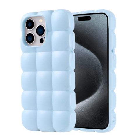 Apple iPhone 15 Pro Max Kılıf Parlak Esnek Silikon Patinda Dom Dom Kapak