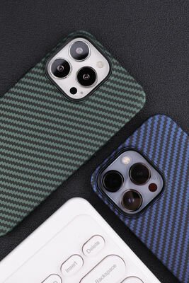 Apple iPhone 12 Pro Max Kılıf Karbon Fiber Tasarımlı Patinda Karbono Kapak