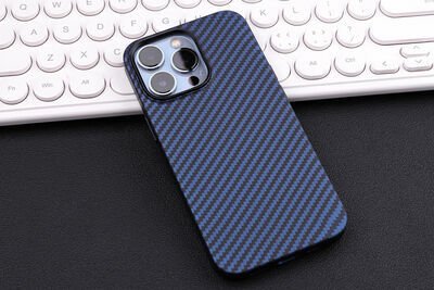 Apple iPhone 12 Pro Max Kılıf Karbon Fiber Tasarımlı Patinda Karbono Kapak