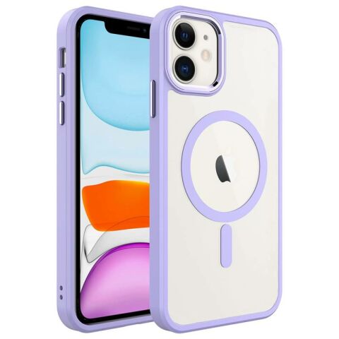 Apple iPhone 11 Kılıf Wireless Şarj Özellikli Patinda Krom Magsafe Silikon Kapak