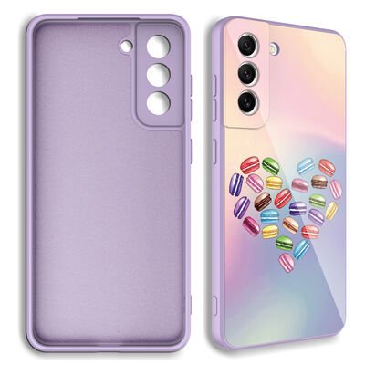 Galaxy S21 FE Kılıf Kamera Korumalı Desenli Sert Silikon Patinda Epoksi Kapak
