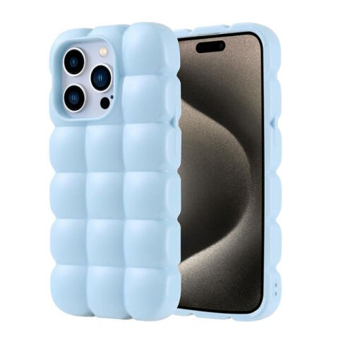 Apple iPhone 15 Pro Kılıf Parlak Esnek Silikon Patinda Dom Dom Kapak