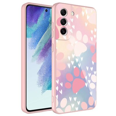 Galaxy S21 FE Kılıf Kamera Korumalı Desenli Sert Silikon Patinda Epoksi Kapak