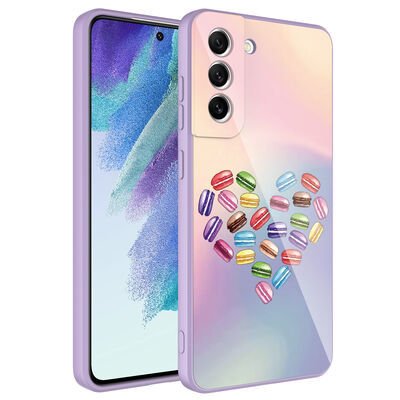 Galaxy S21 FE Kılıf Kamera Korumalı Desenli Sert Silikon Patinda Epoksi Kapak