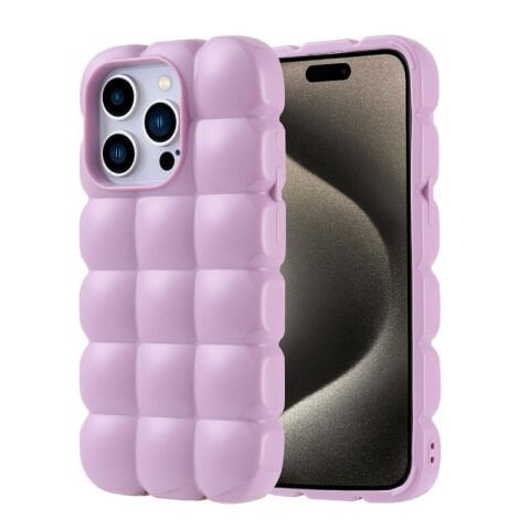 Apple iPhone 15 Pro Kılıf Parlak Esnek Silikon Patinda Dom Dom Kapak