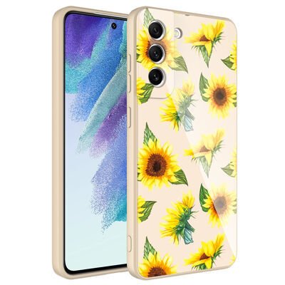 Galaxy S21 FE Kılıf Kamera Korumalı Desenli Sert Silikon Patinda Epoksi Kapak