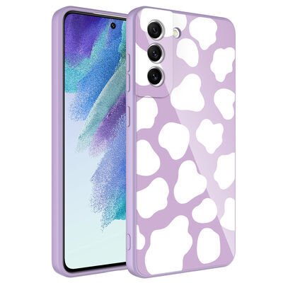 Galaxy S21 FE Kılıf Kamera Korumalı Desenli Sert Silikon Patinda Epoksi Kapak