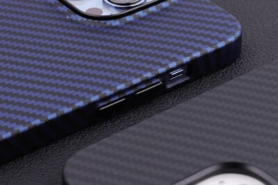 Apple iPhone 12 Pro Kılıf Karbon Fiber Tasarımlı Patinda Karbono Kapak