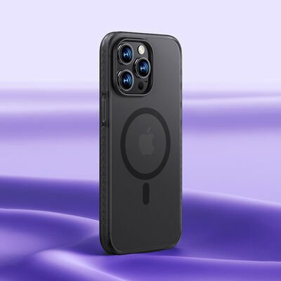 Apple iPhone 14 Pro Max Kılıf Kenarları Silikon Airbagli Mat Arka Yüzey Benks Icesand Kapak