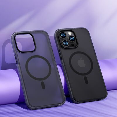 Apple iPhone 14 Pro Max Kılıf Kenarları Silikon Airbagli Mat Arka Yüzey Benks Icesand Kapak