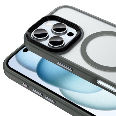 Apple iPhone 16 Pro Kılıf Mat Arka Yüzey Wireless Şarj Özellikli Patinda Flet Magsafe Kapak