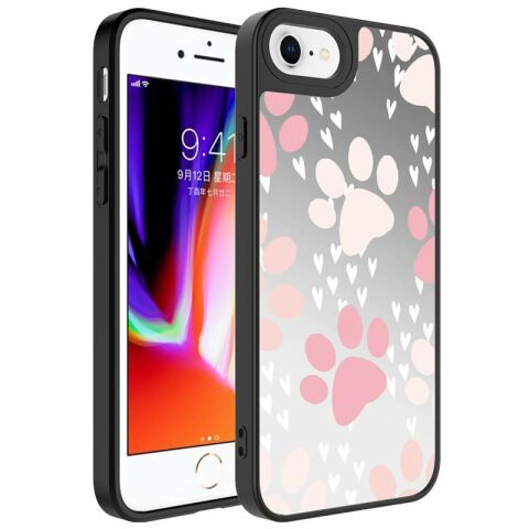 Apple iPhone 7 Plus Kılıf Aynalı Desenli Kamera Korumalı Parlak Patinda Mirror Kapak