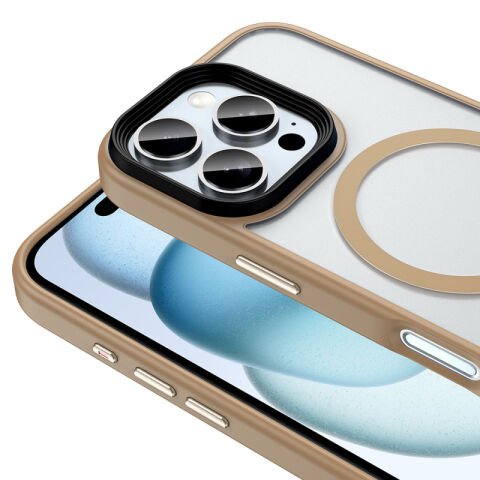 Apple iPhone 16 Pro Kılıf Mat Arka Yüzey Wireless Şarj Özellikli Patinda Flet Magsafe Kapak