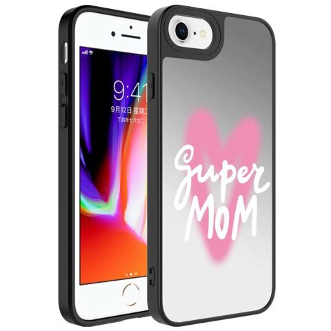 Apple iPhone 7 Plus Kılıf Aynalı Desenli Kamera Korumalı Parlak Patinda Mirror Kapak