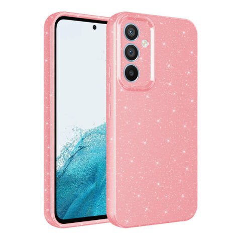 Galaxy A35 Kılıf Kamera Korumalı Simli Lüks Patinda Koton Kapak