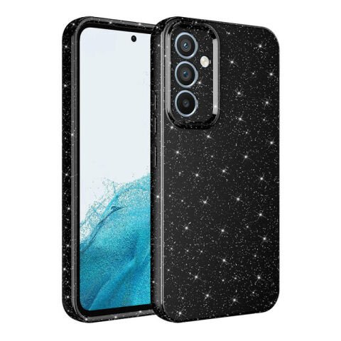 Galaxy A35 Kılıf Kamera Korumalı Simli Lüks Patinda Koton Kapak
