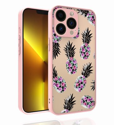 Apple iPhone 13 Pro Kılıf Desenli Kamera Korumalı Parlak Patinda Nora Kapak