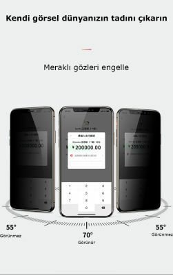Apple iPhone 12 Pro Max Patinda Kor Privacy Cam Ekran Koruyucu