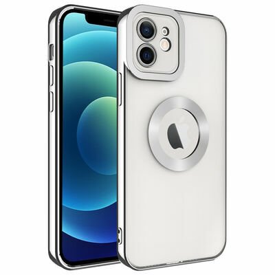 Apple iPhone 12 Kılıf Kamera Korumalı Logo Gösteren Patinda Omega Kapak