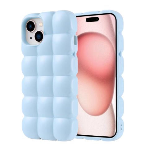Apple iPhone 15 Kılıf Parlak Esnek Silikon Patinda Dom Dom Kapak